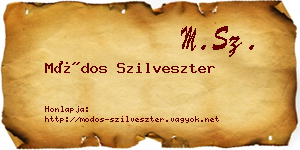 Módos Szilveszter névjegykártya