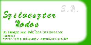 szilveszter modos business card